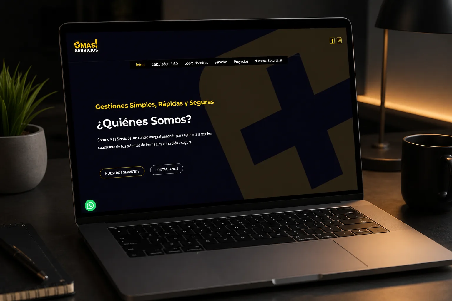 Captura del proyecto Más Servicios