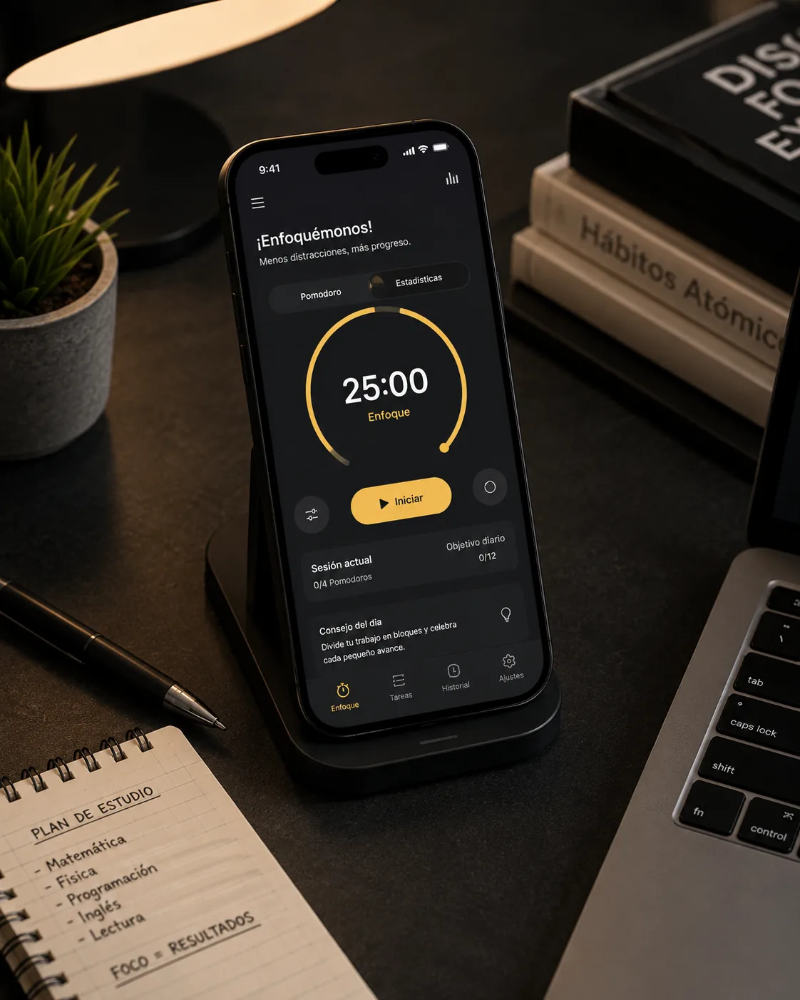 Captura del proyecto App de Enfoque Pomodoro